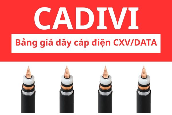 Bảng giá dây cáp điện CXV/DATA CADIVI 0,6/1KV