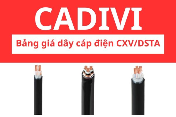 Bảng giá dây cáp điện CXV/DSTA CADIVI 0,6/1KV