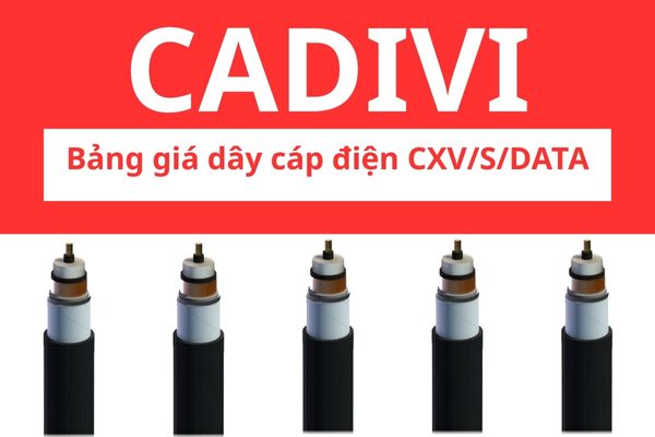 Bảng giá dây cáp điện CXV/S/DATA CADIVI 24KV
