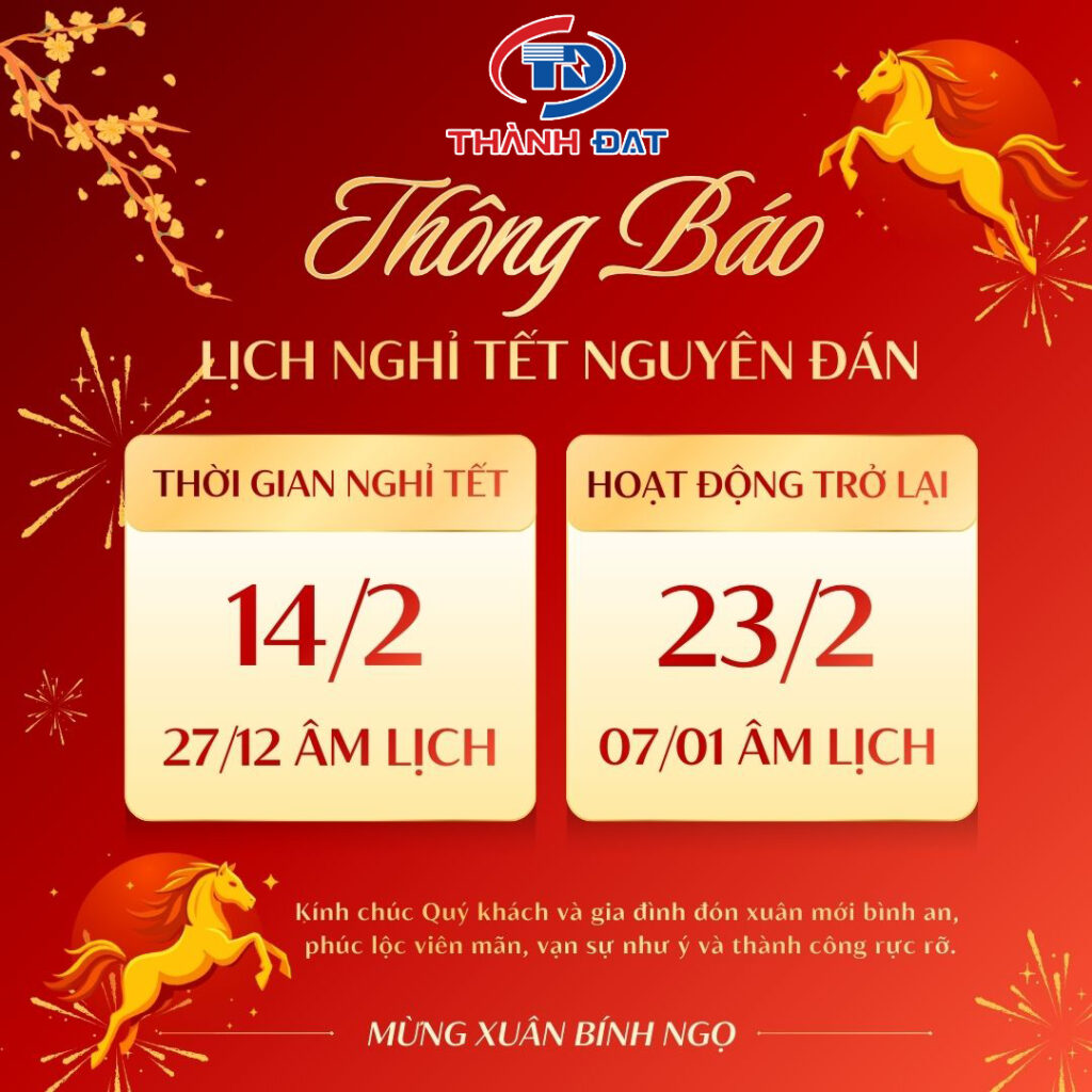 Thành Đạt thông báo nghỉ tết